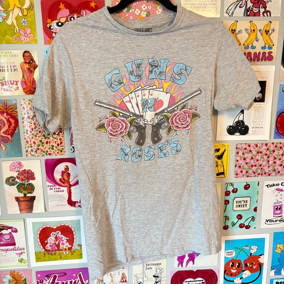 GUNS N ROSES FLOWER GRAPHIC BAND TEE - Picture 10 of 10